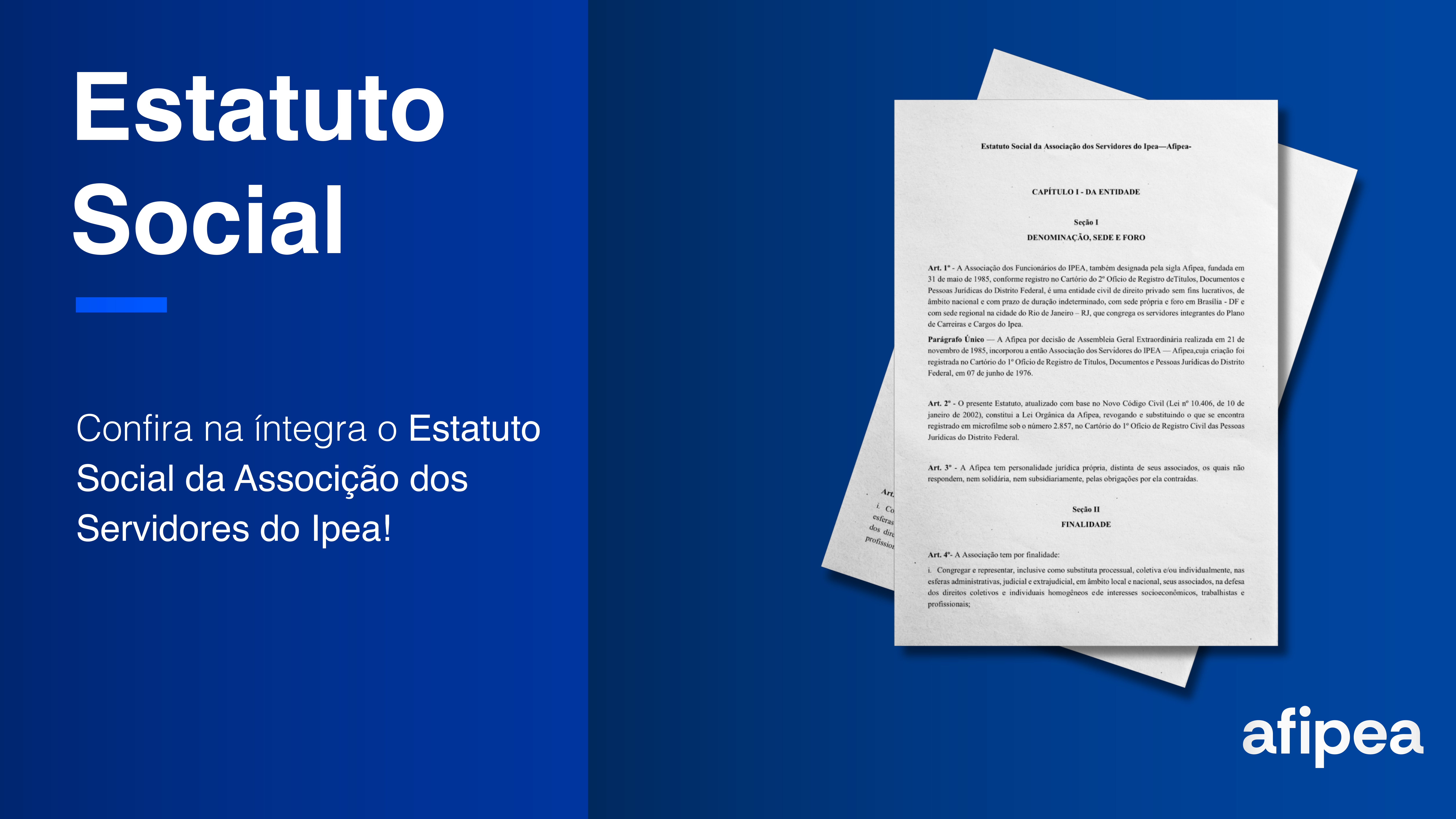 Confira o Estatuto Social da Afipea