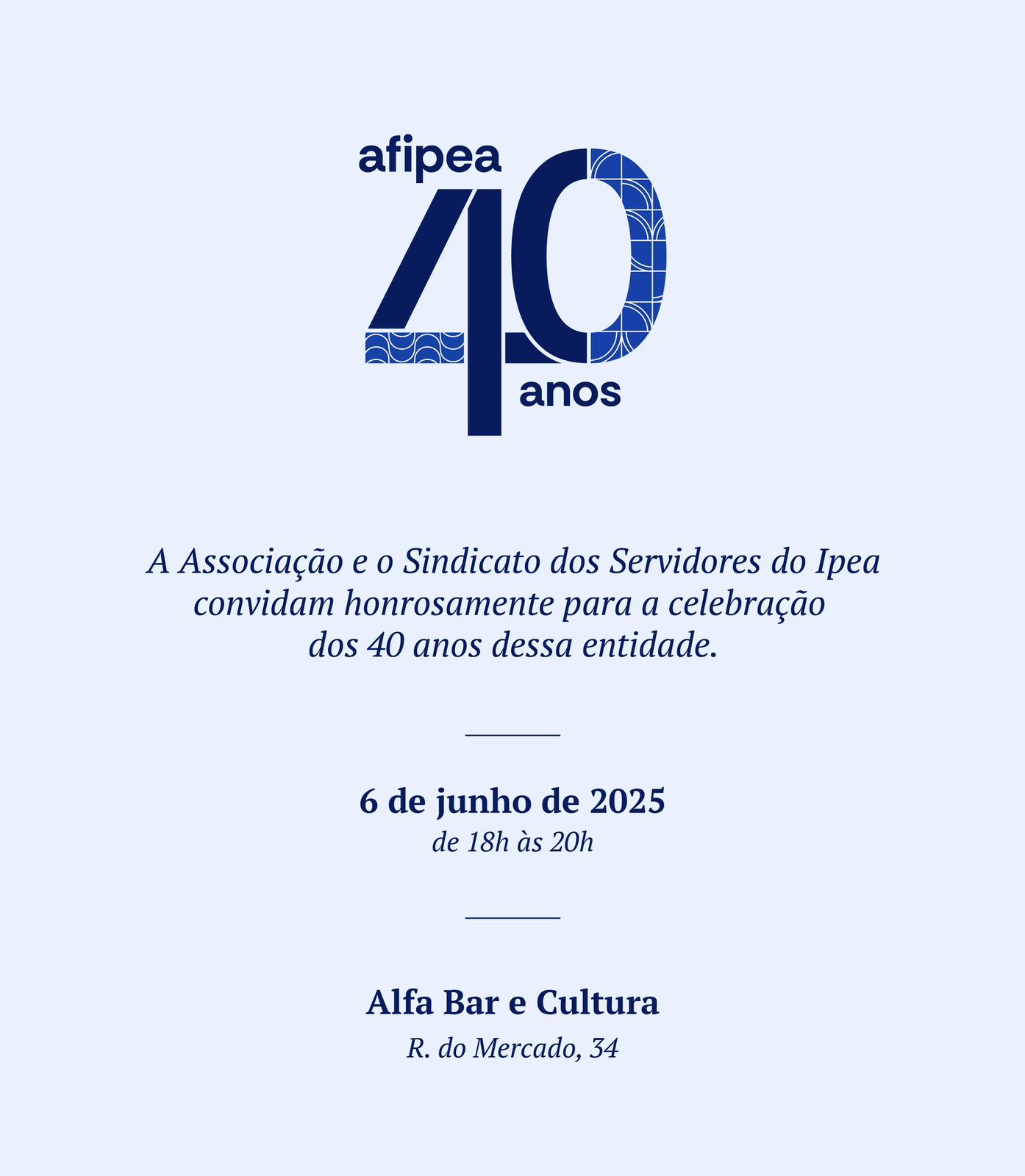 ✨ Happy Hour de 40 anos da Afipea! 