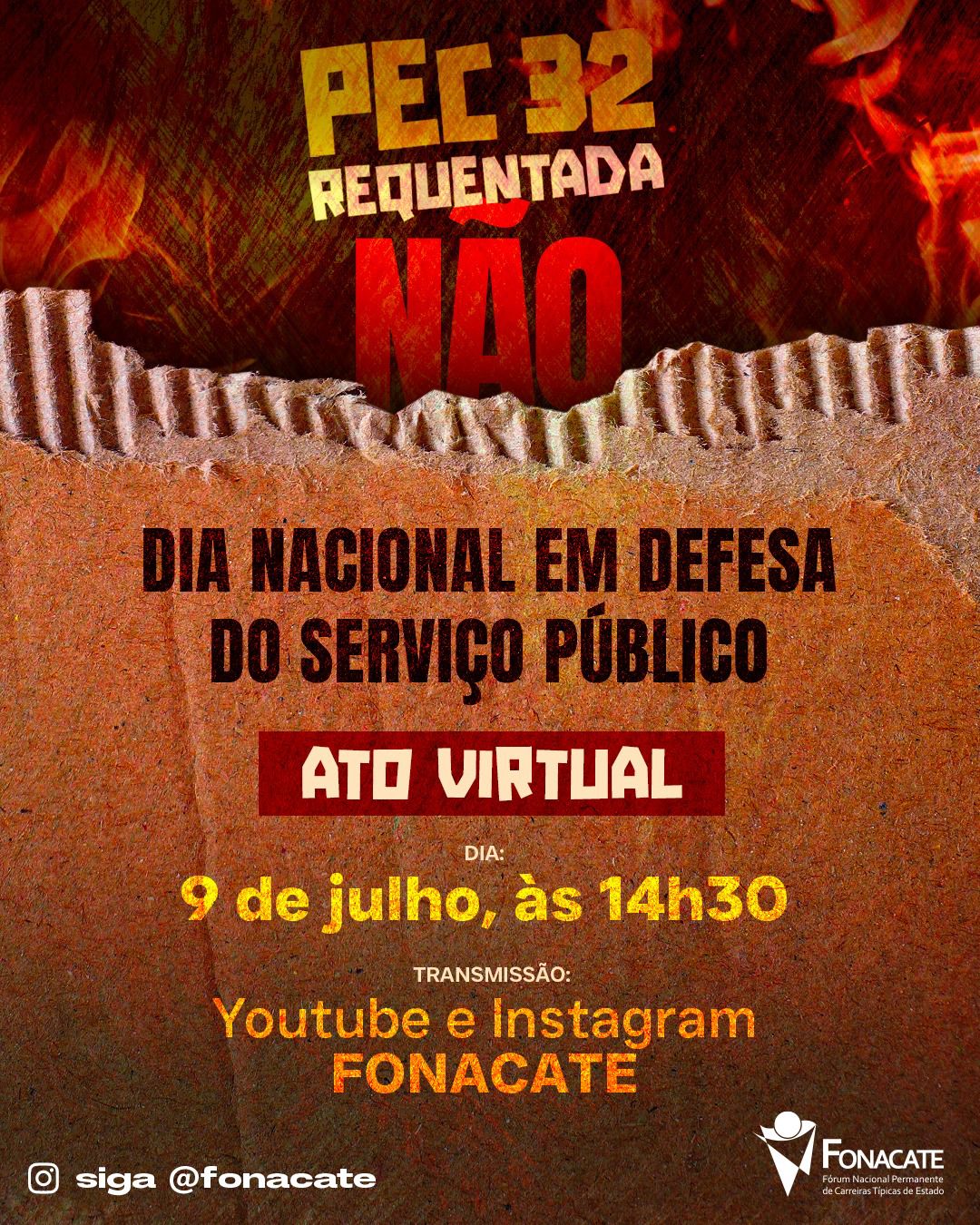 Convite - Ato Virtual Dia Nacional em Defesa do Serviço Público