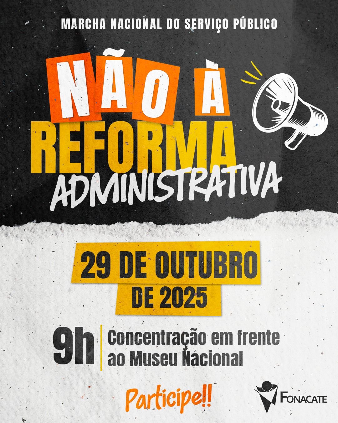  🗣️📢 Convocação: Marcha Nacional do Serviço Público contra a Reforma Administrativa