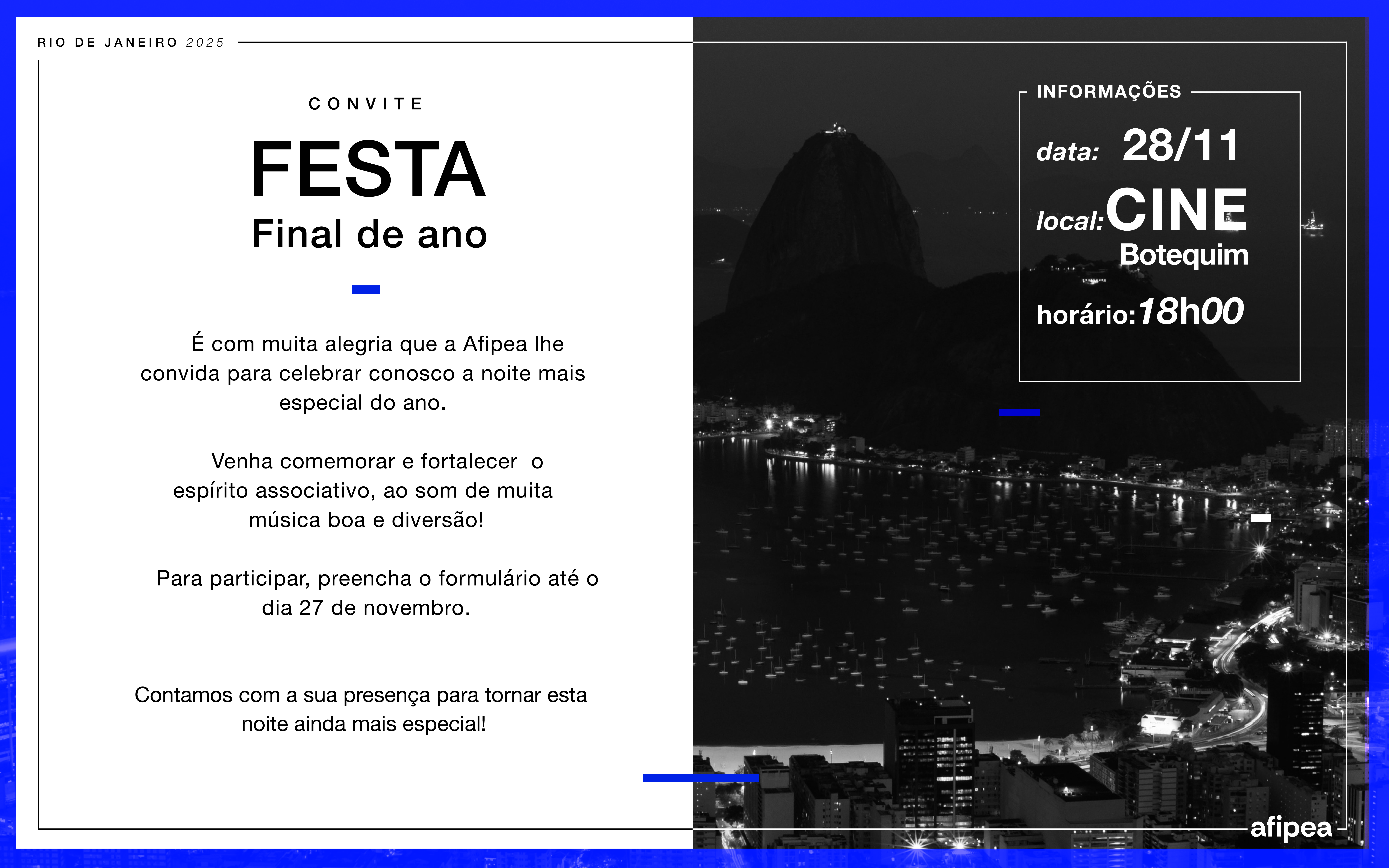 CONVITE: Festa de Final de Ano! 🥂