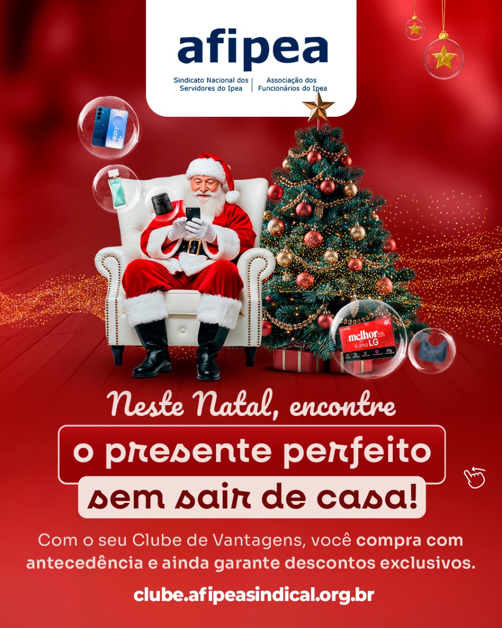 Aproveite nossa promoção de presentes de Natal no Clube de Vantagens Afipea!