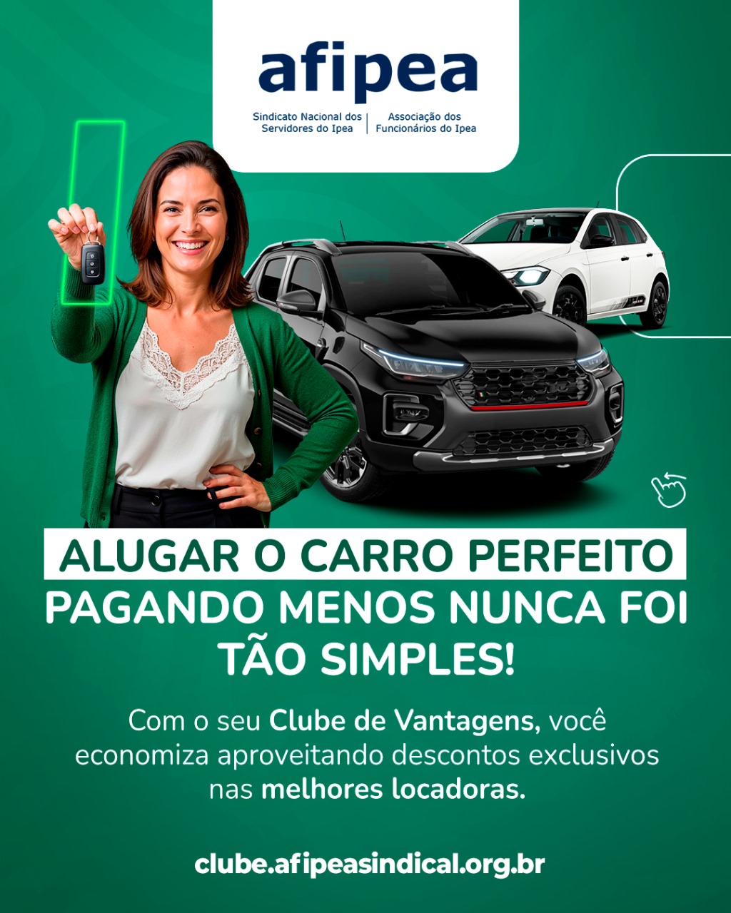 🚗📲 Aproveite nossa promoção de alugel de carros no Clube de Vantagens Afipea!