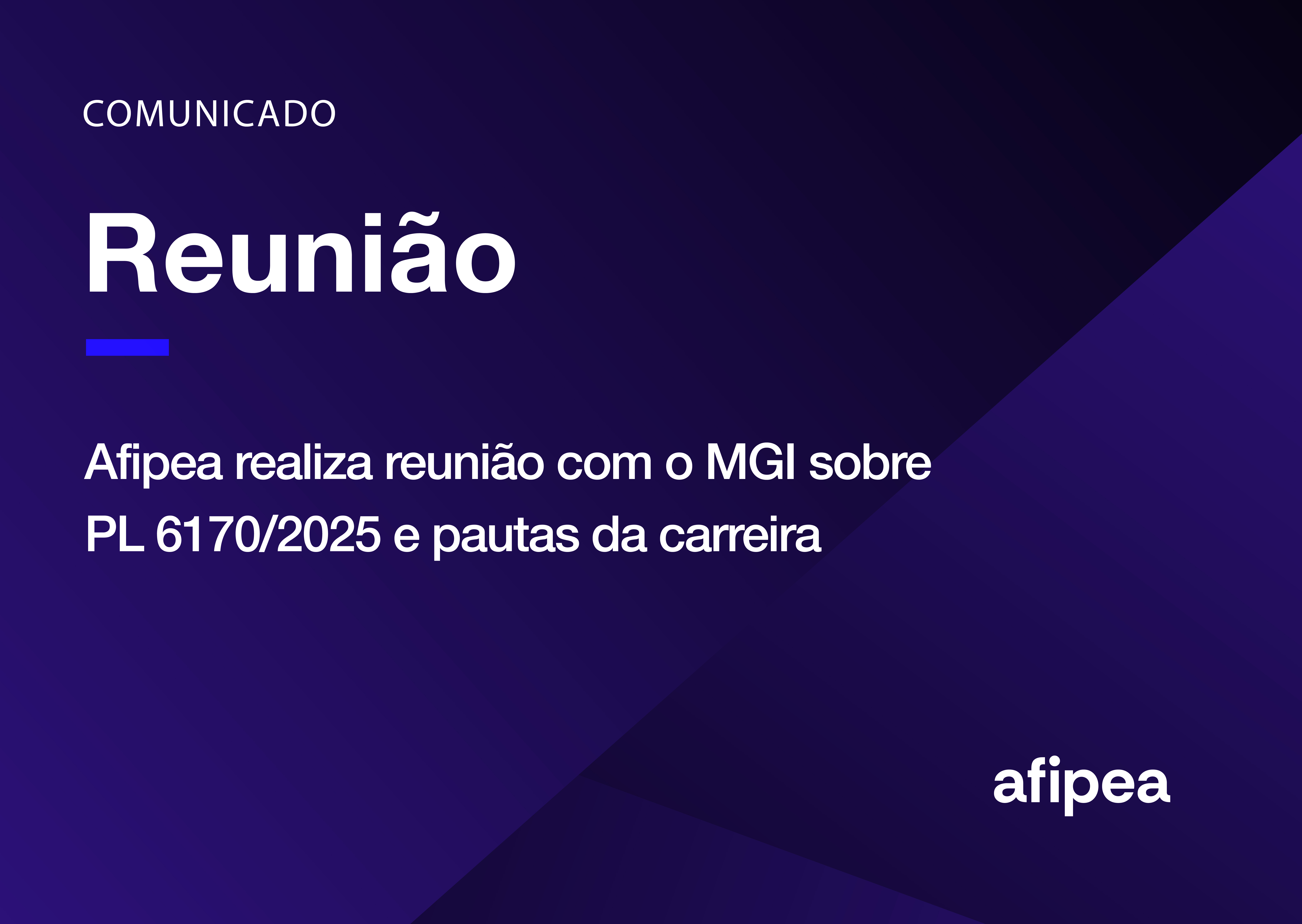 Afipea realiza reunião com o MGI sobre PL 6170/2025 e pautas da carreira