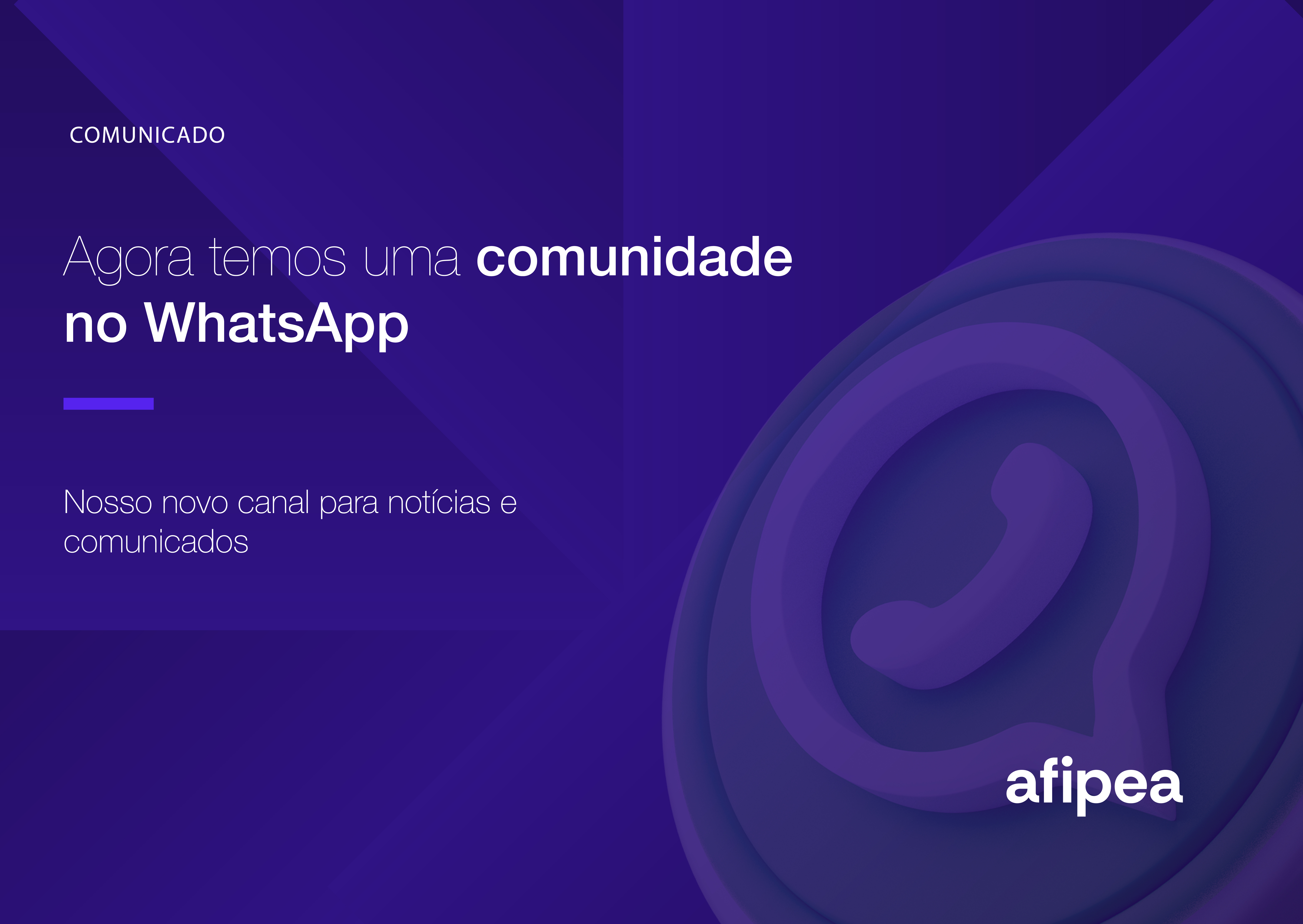 Afipea lança Comunidade no Whatsapp!